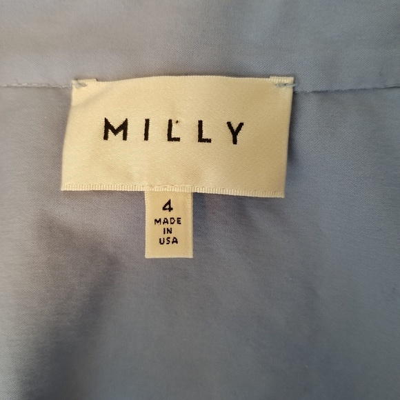 Milly Long Sleeve Stretch Poplin Shirt Dress - Picture 5 of 8